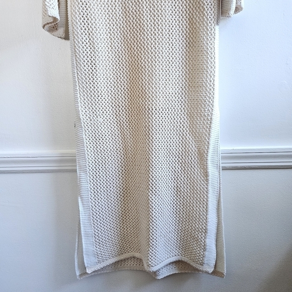 New Young Fabulous & Broke Santorini Crochet Ivory Bone Maxi Dress/Cover-Up XS - Picture 14 of 16